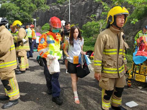 香港兩巴士相撞 事發(fā)時相撞約三次